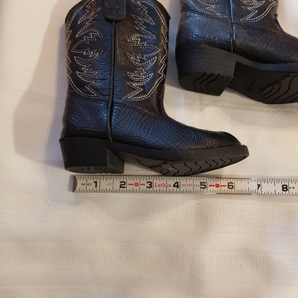 Smart Fit toddler cowboy boots black size 7 - Picture 2 of 5